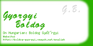 gyorgyi boldog business card